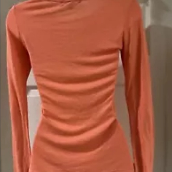 Ya Los Angeles Top Coral V Neck Cotton Rayon Size Small - Picture 4 of 5